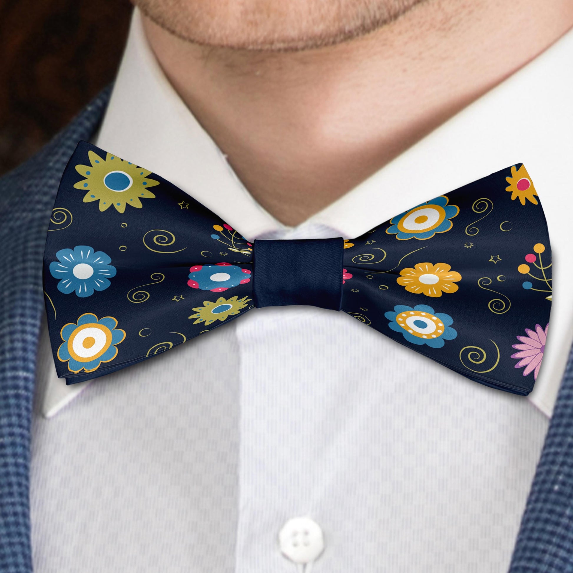 Colored flowers Bow Tie Bowties