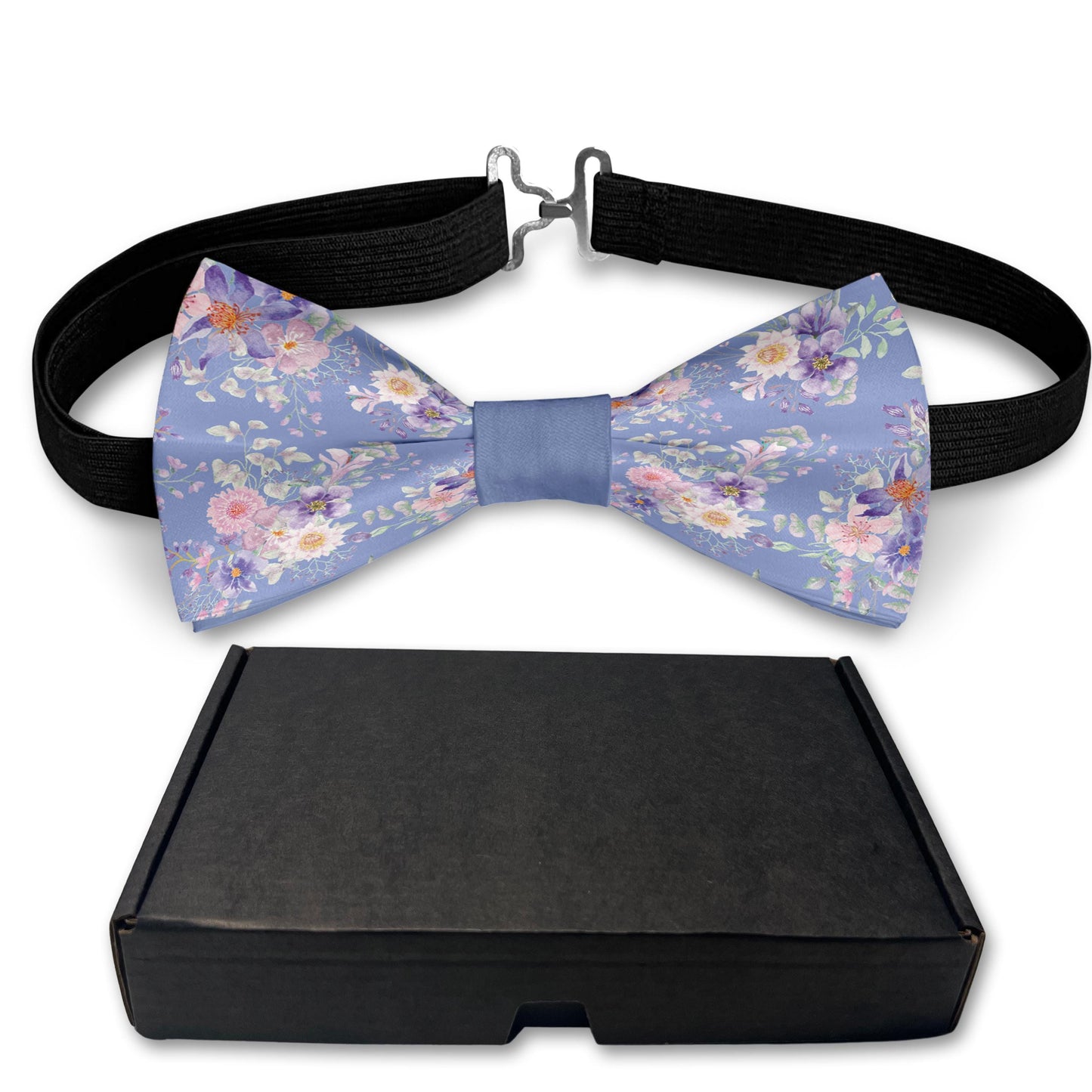 Floral Purple Pink Bow Tie Bowties
