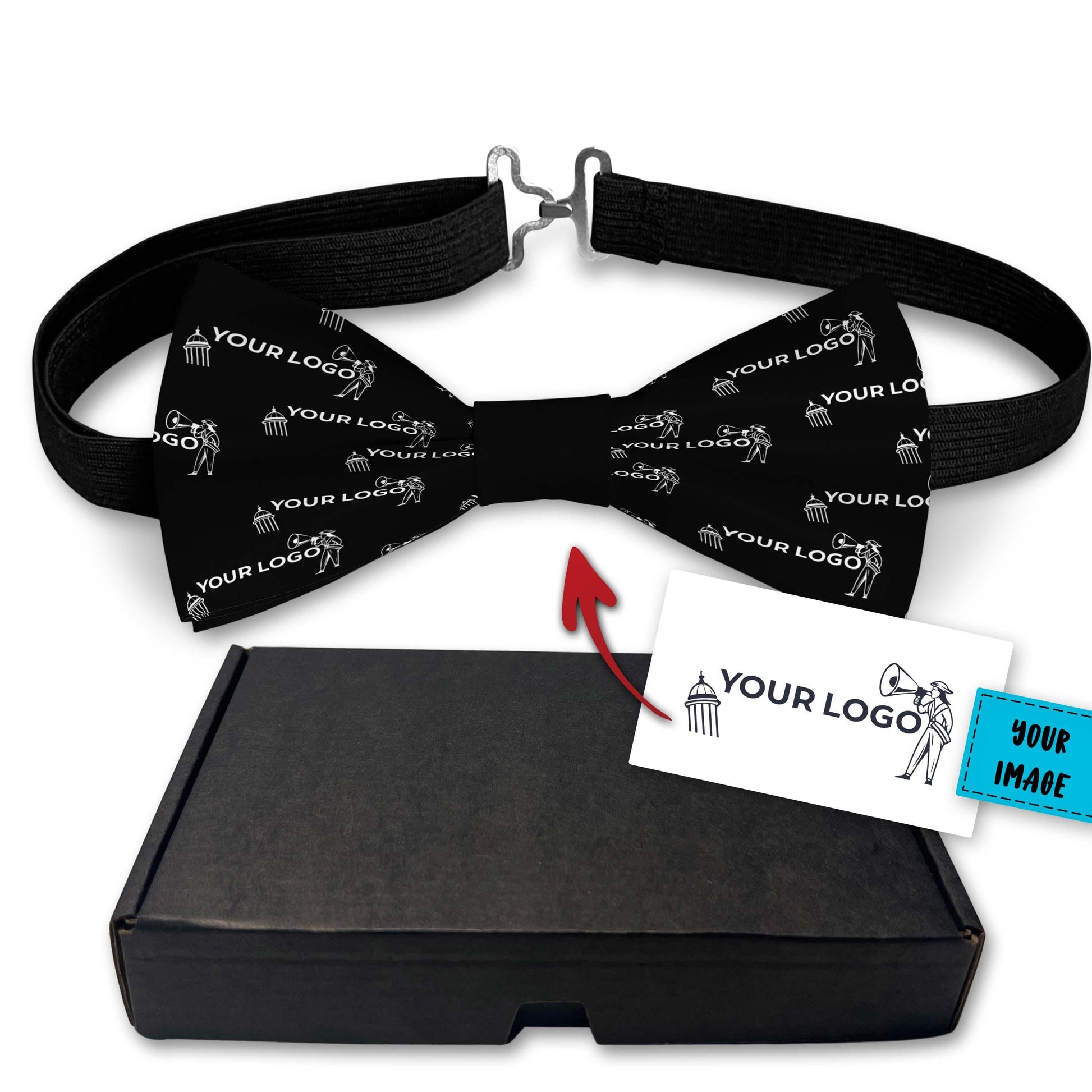 Custom Photo Bow Tie With Your Business Logo Bowties