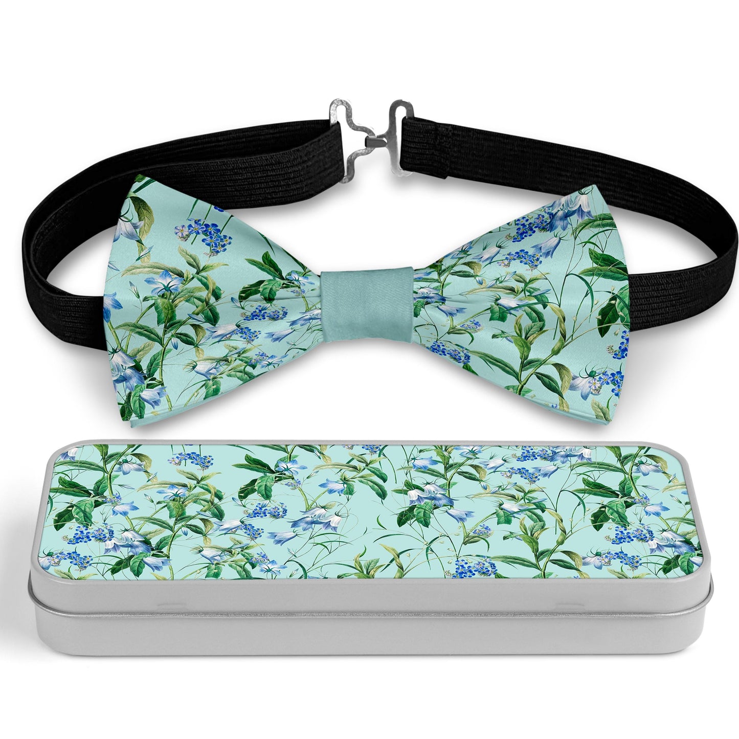 Mint Flowers Bow Tie Bowties