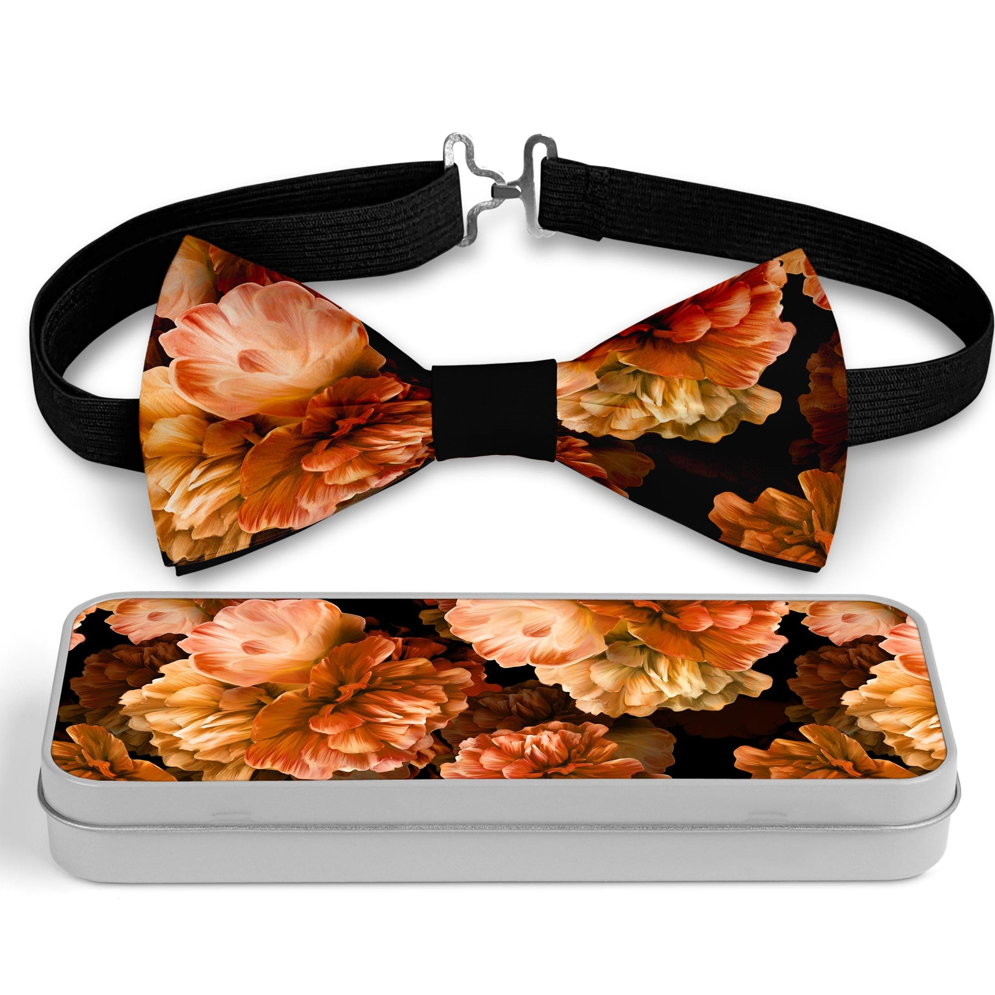 Peony Flowers Bow Tie Bowties