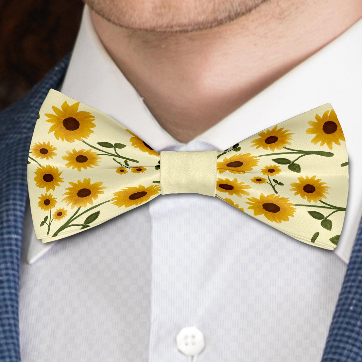 Sunflower Flowers Bow Tie Bowties