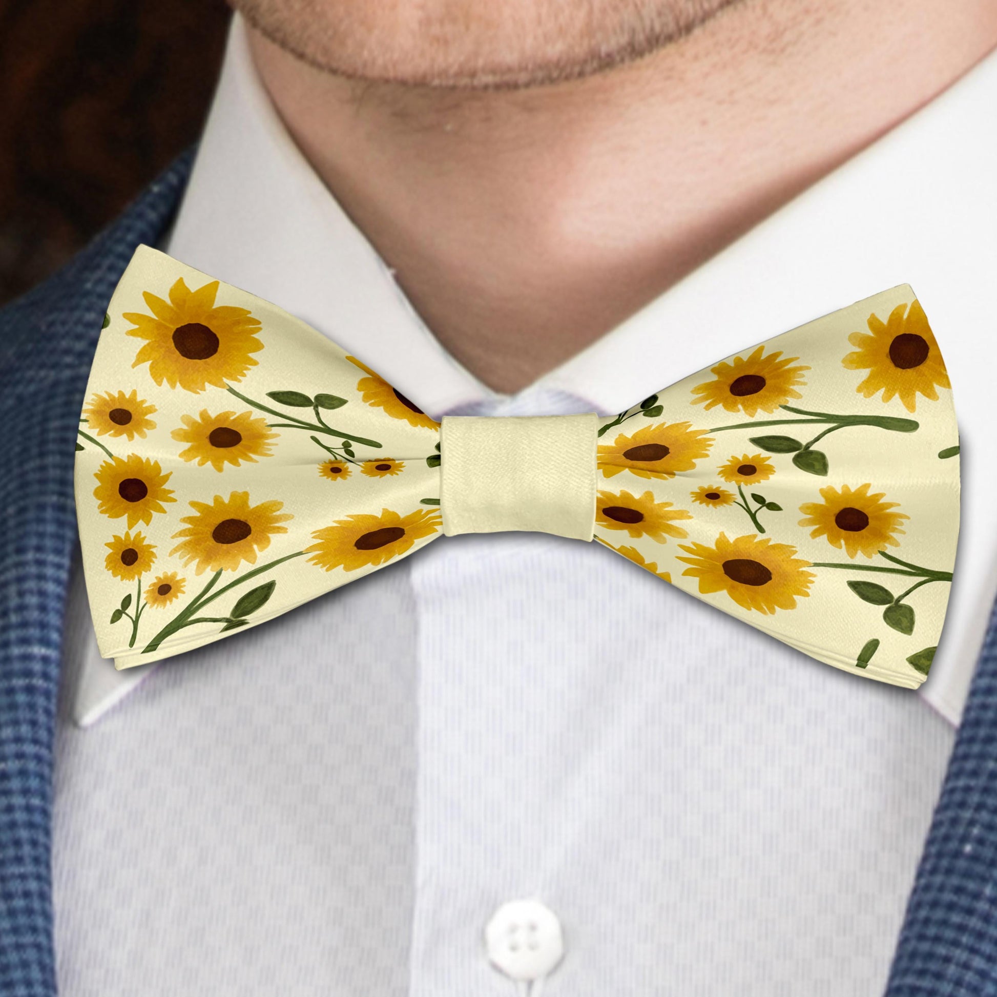 Sunflower Flowers Bow Tie Bowties