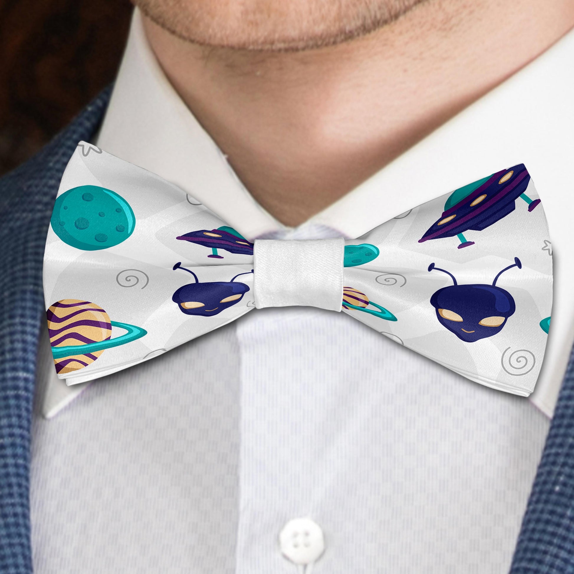 Funny Space Ufo Bow Tie Bowties