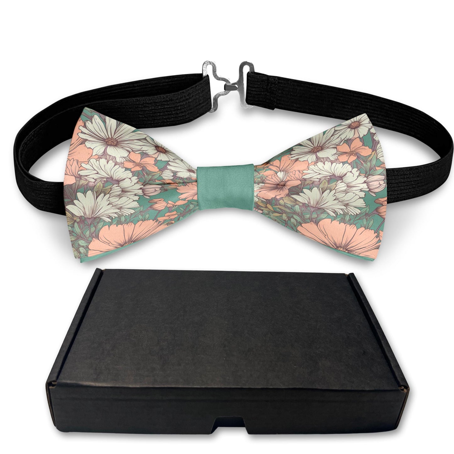 Pastel Paper Flowers Bow Tie Bowties