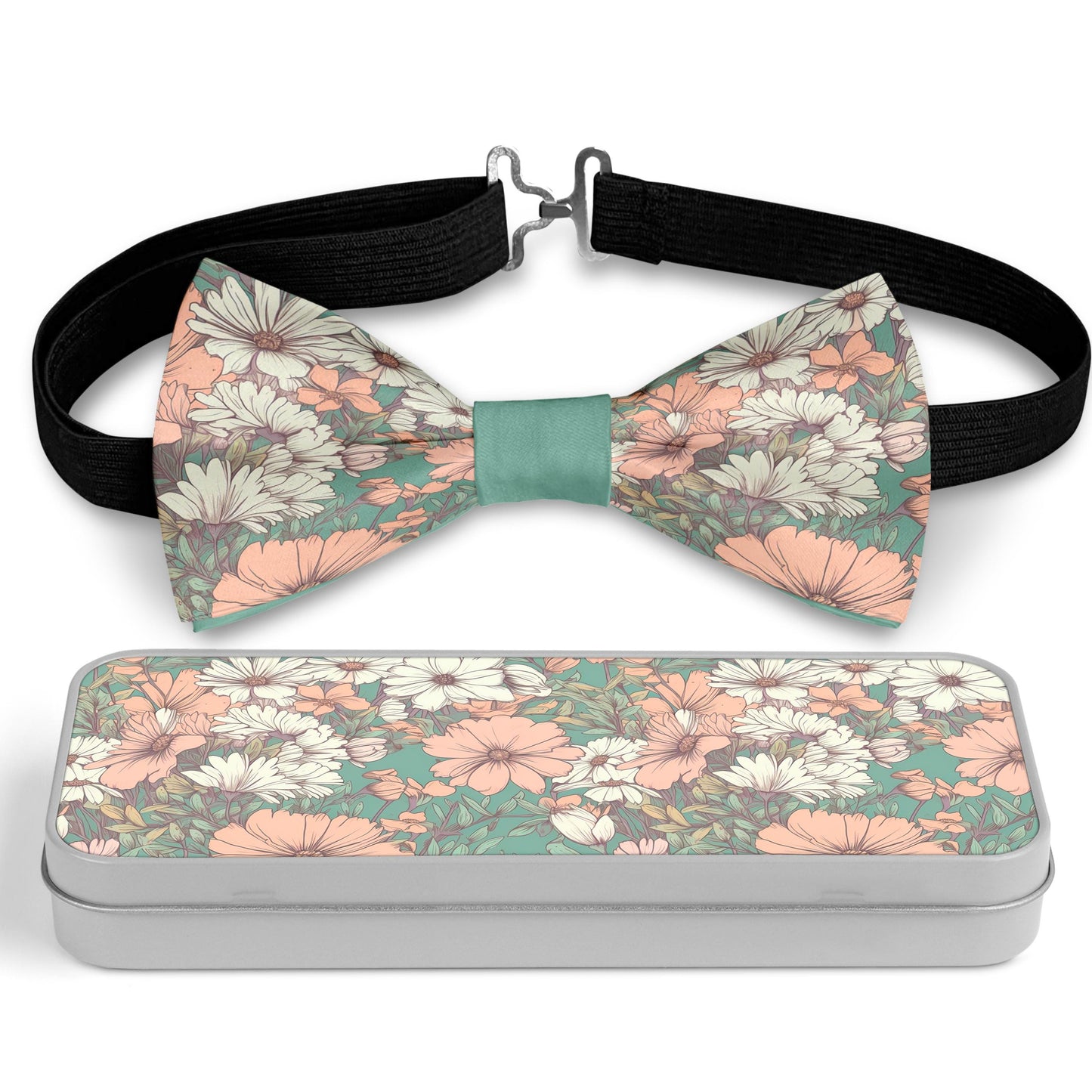 Pastel Paper Flowers Bow Tie Bowties