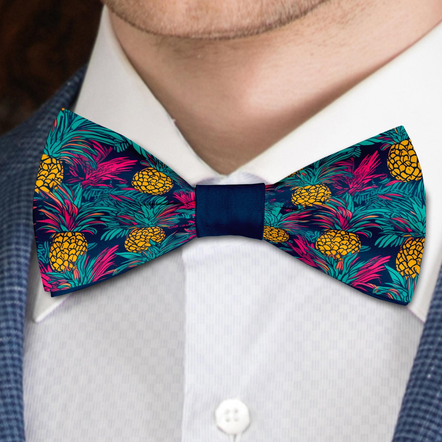 Brightly colored pineapples Bow Tie Bowties