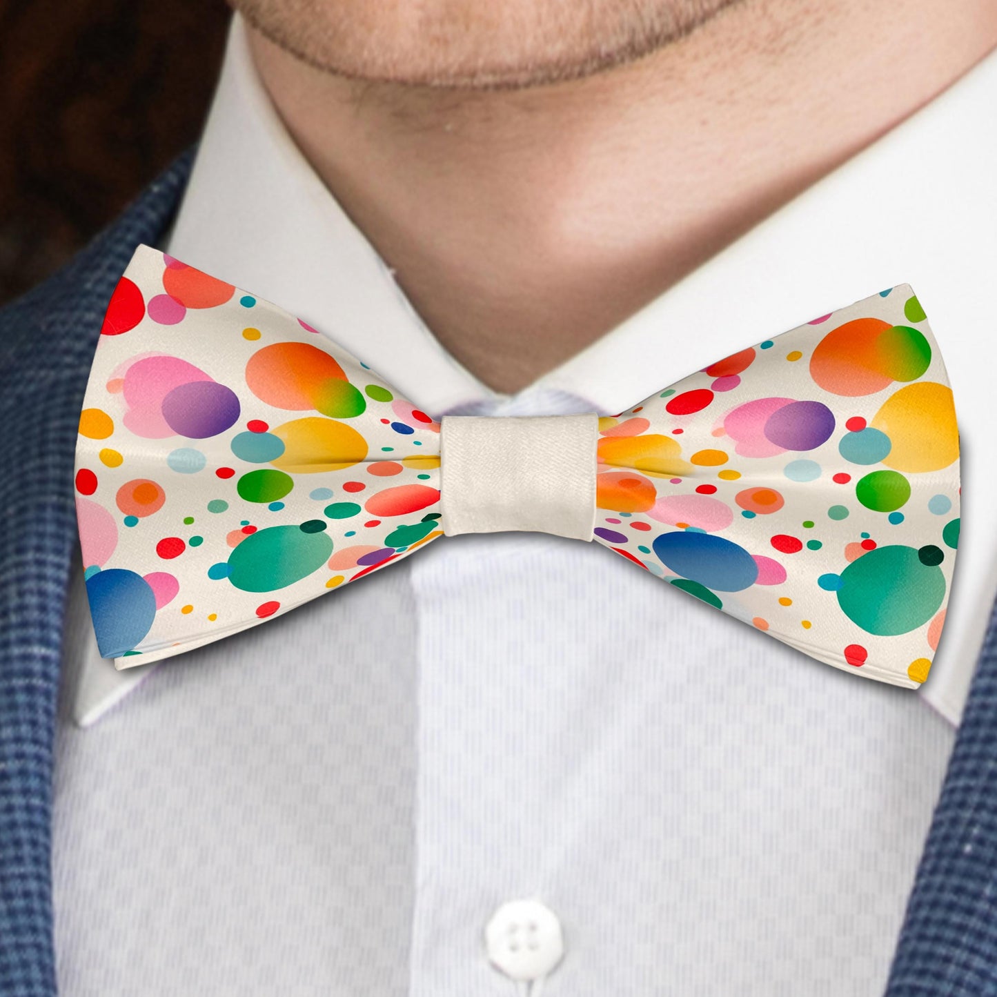 Polka Dot Rainbow Bow Tie Bowties