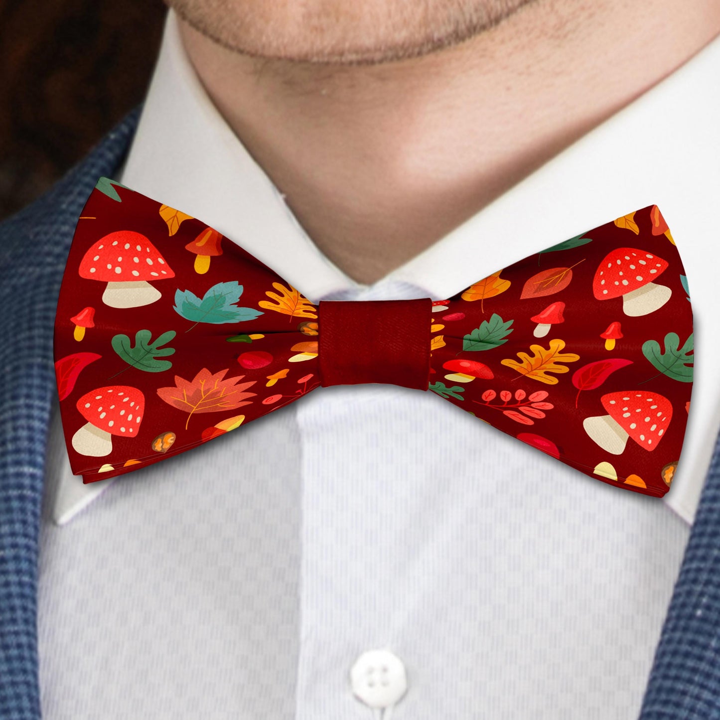 Autumn leaves Mushroom Bow Tie Bowties