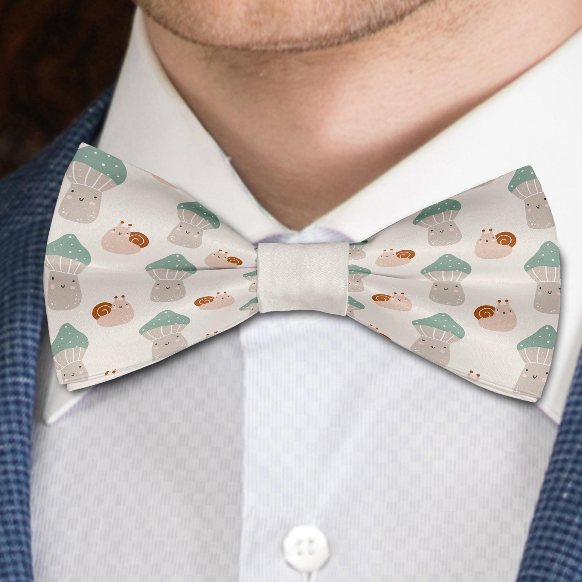 Mushrooms And Snails Bow Tie Bowties