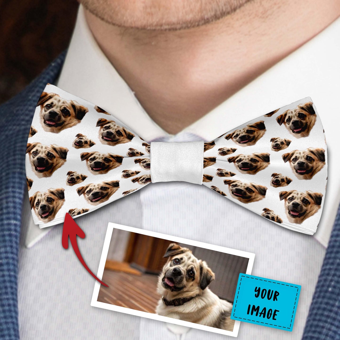 Custom Photo Bow Tie With Your Dog Image Bowties