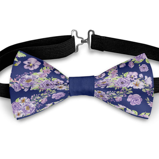 Floral Purple Bow Tie Bowties