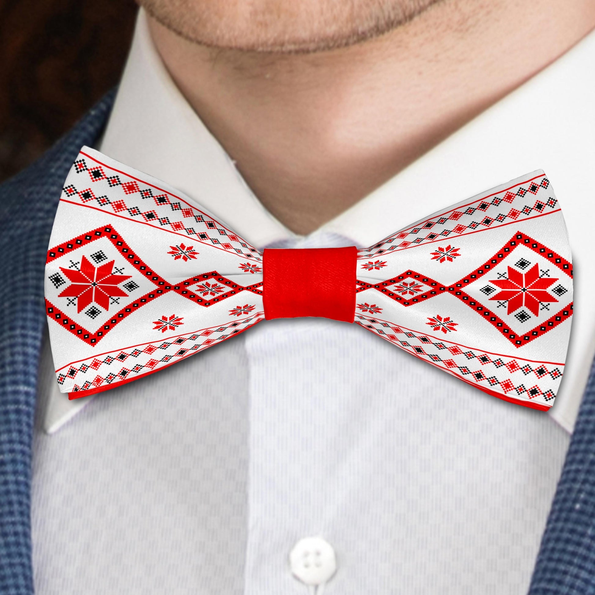 Traditional Ukraine Ornaments Bow Tie Bowties