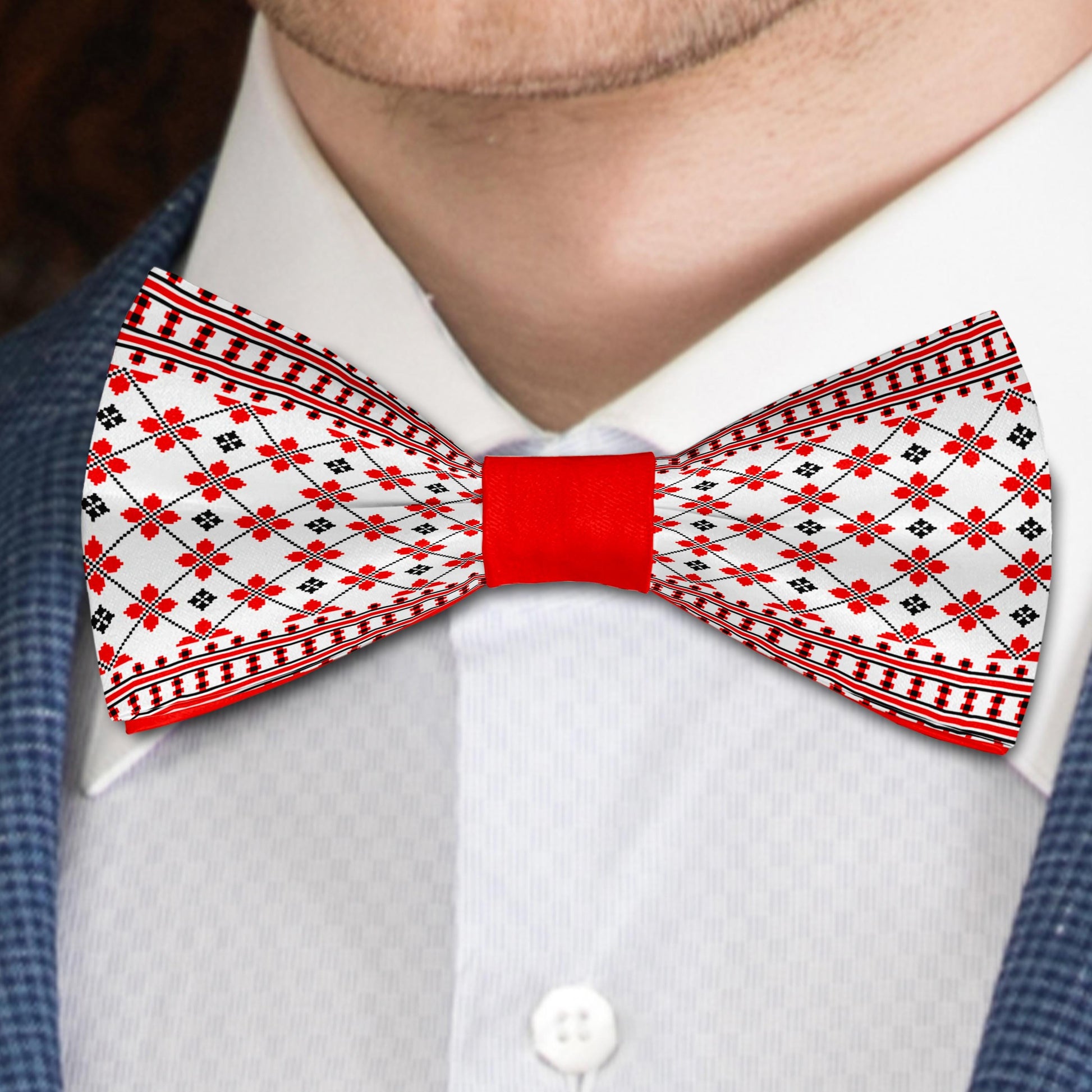 Traditional Ukraine Ornaments Bow Tie Bowties