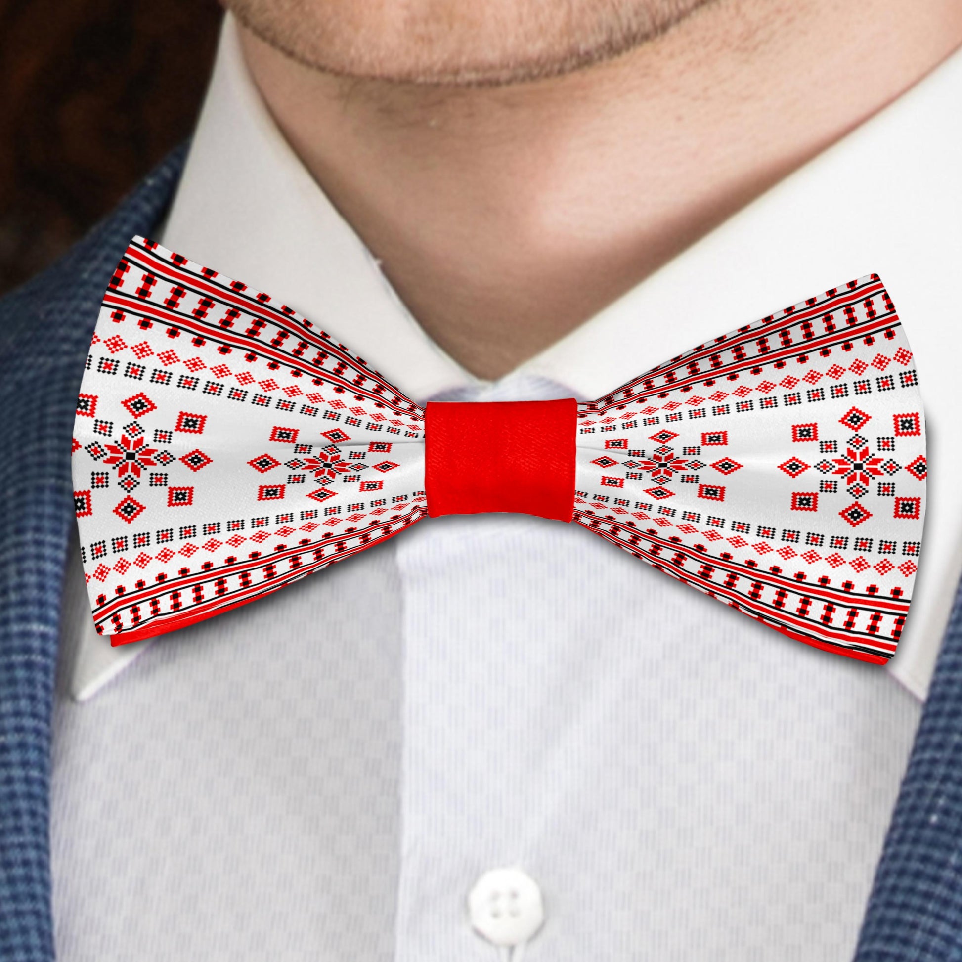 Traditional Ukraine Ornaments Bow Tie Bowties