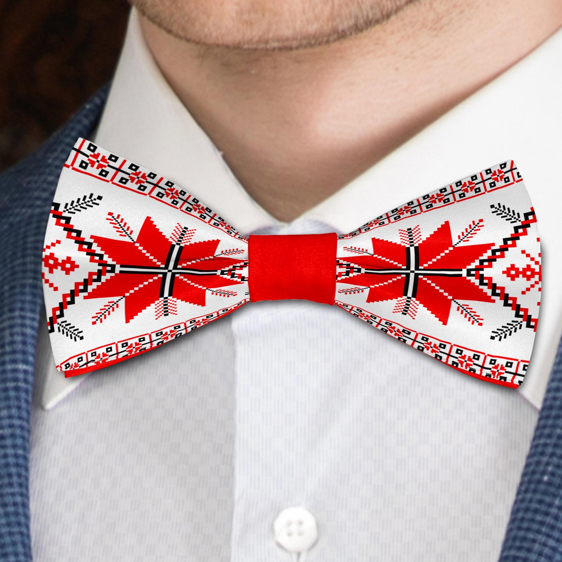 Traditional Ukraine Ornaments Bow Tie Bowties