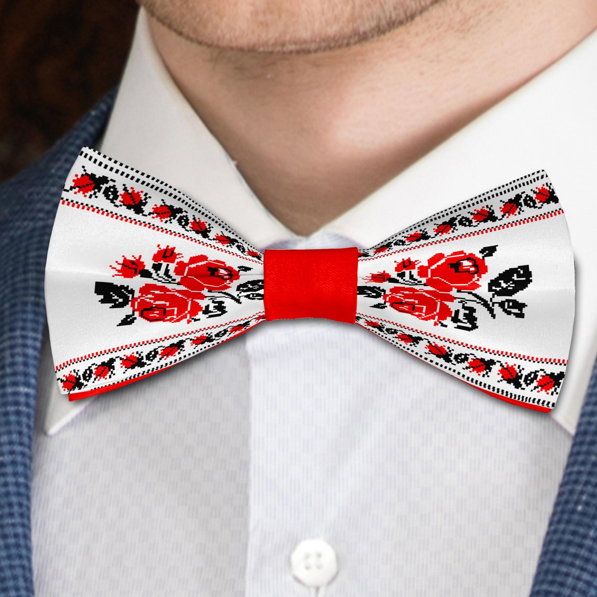 Traditional Ukraine Ornaments Bow Tie Bowties
