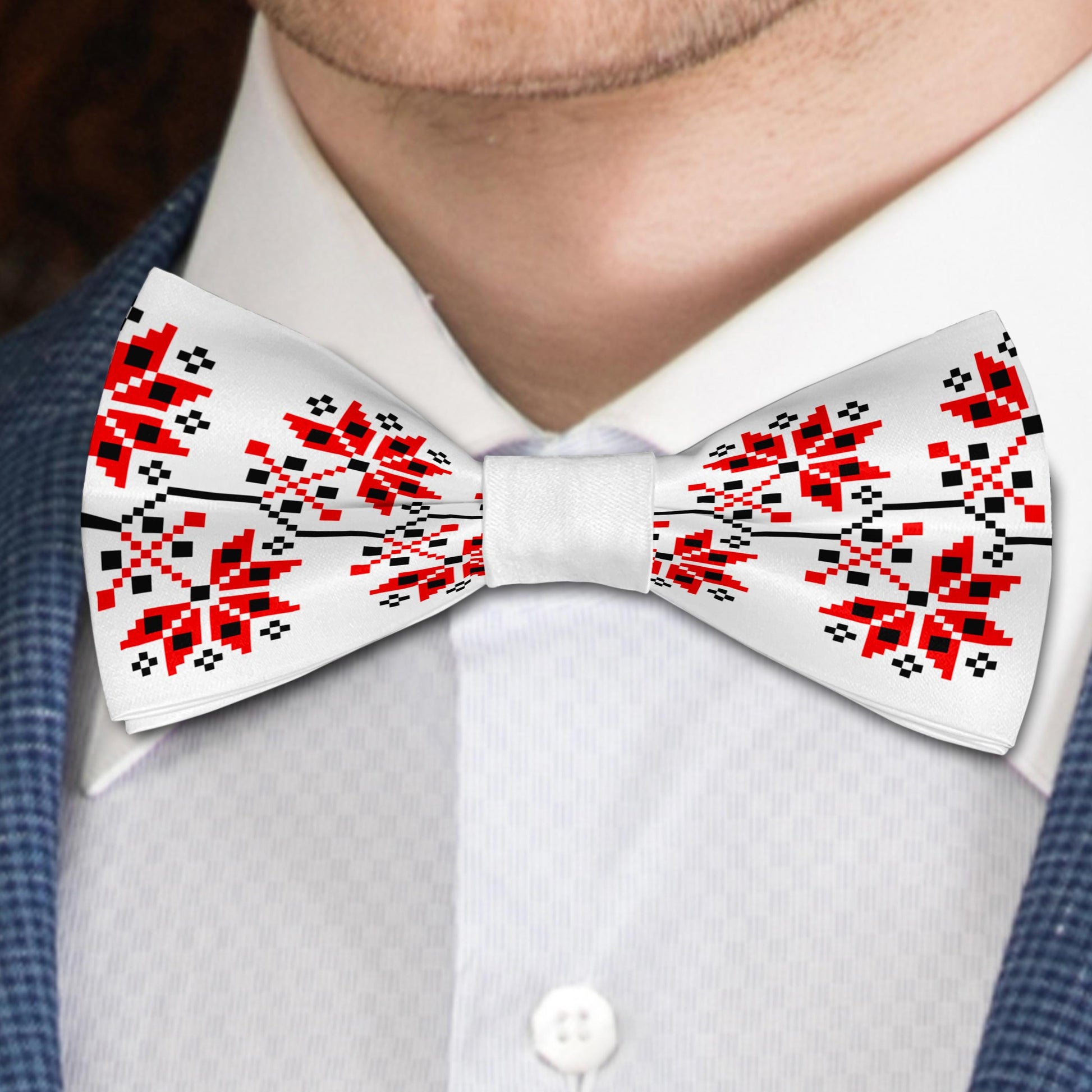 Traditional Ukraine Ornaments Bow Tie Bowties
