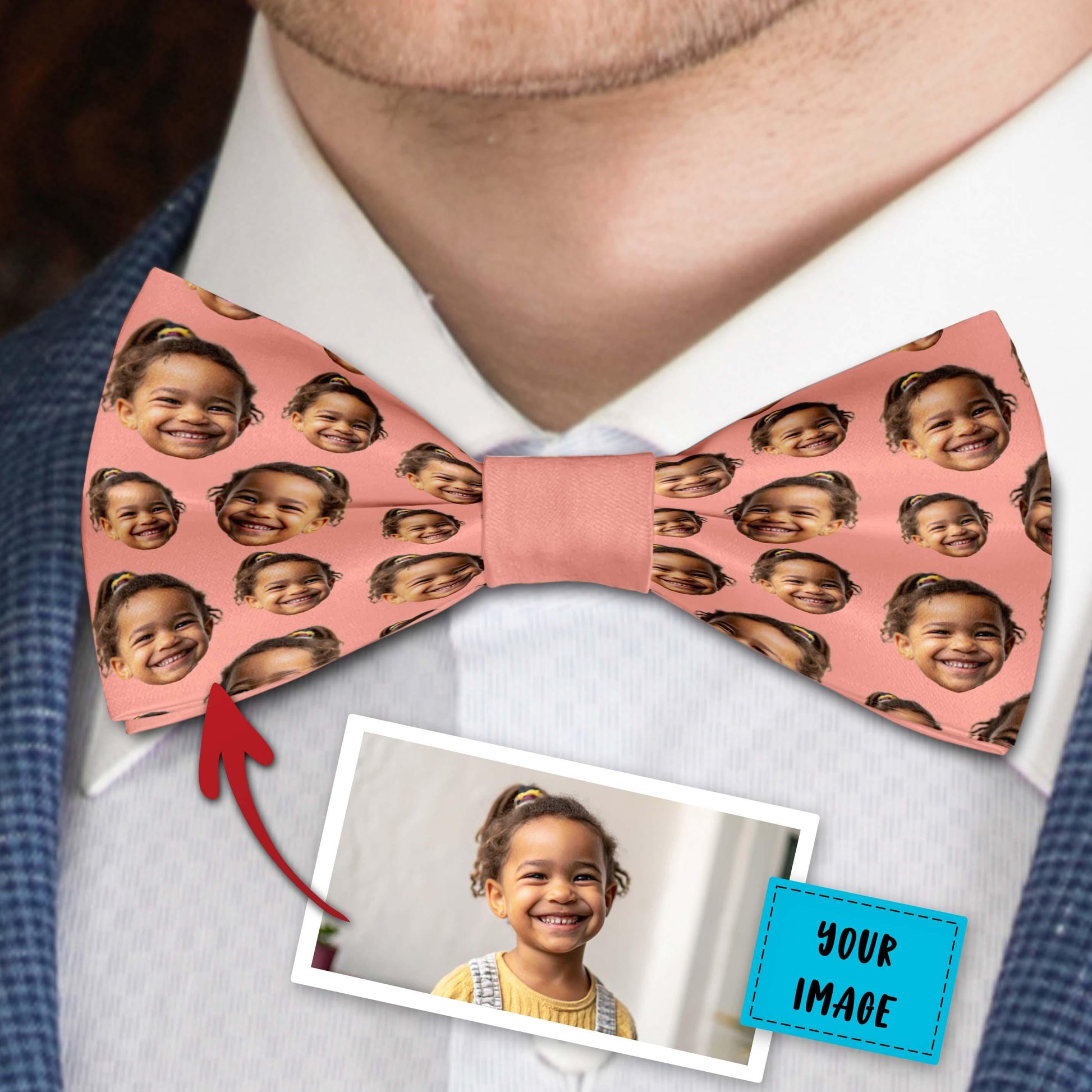 Custom Photo Bow Tie With Your Child Baby Image Bowties