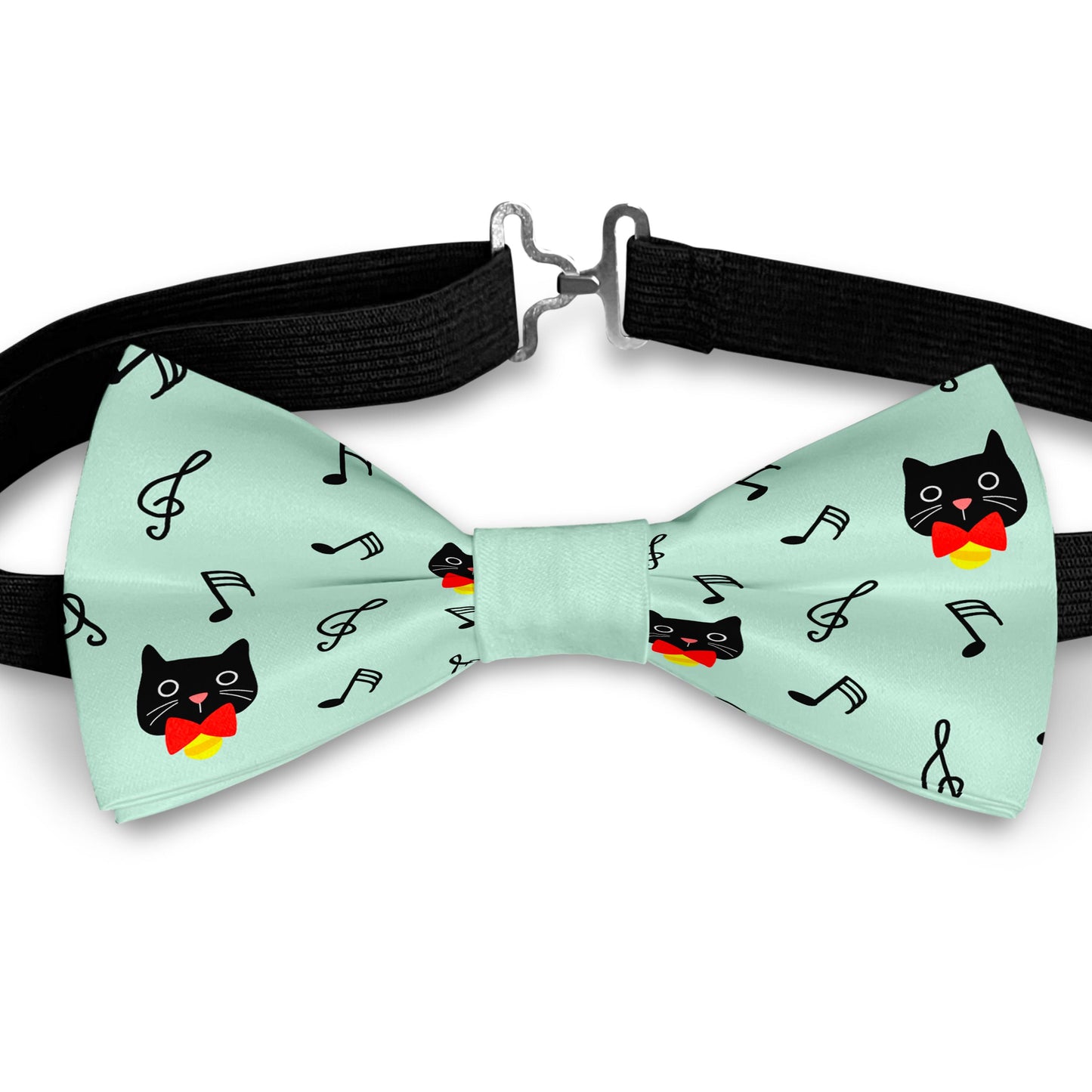 Black Cat And Notes Bow Tie Bowties