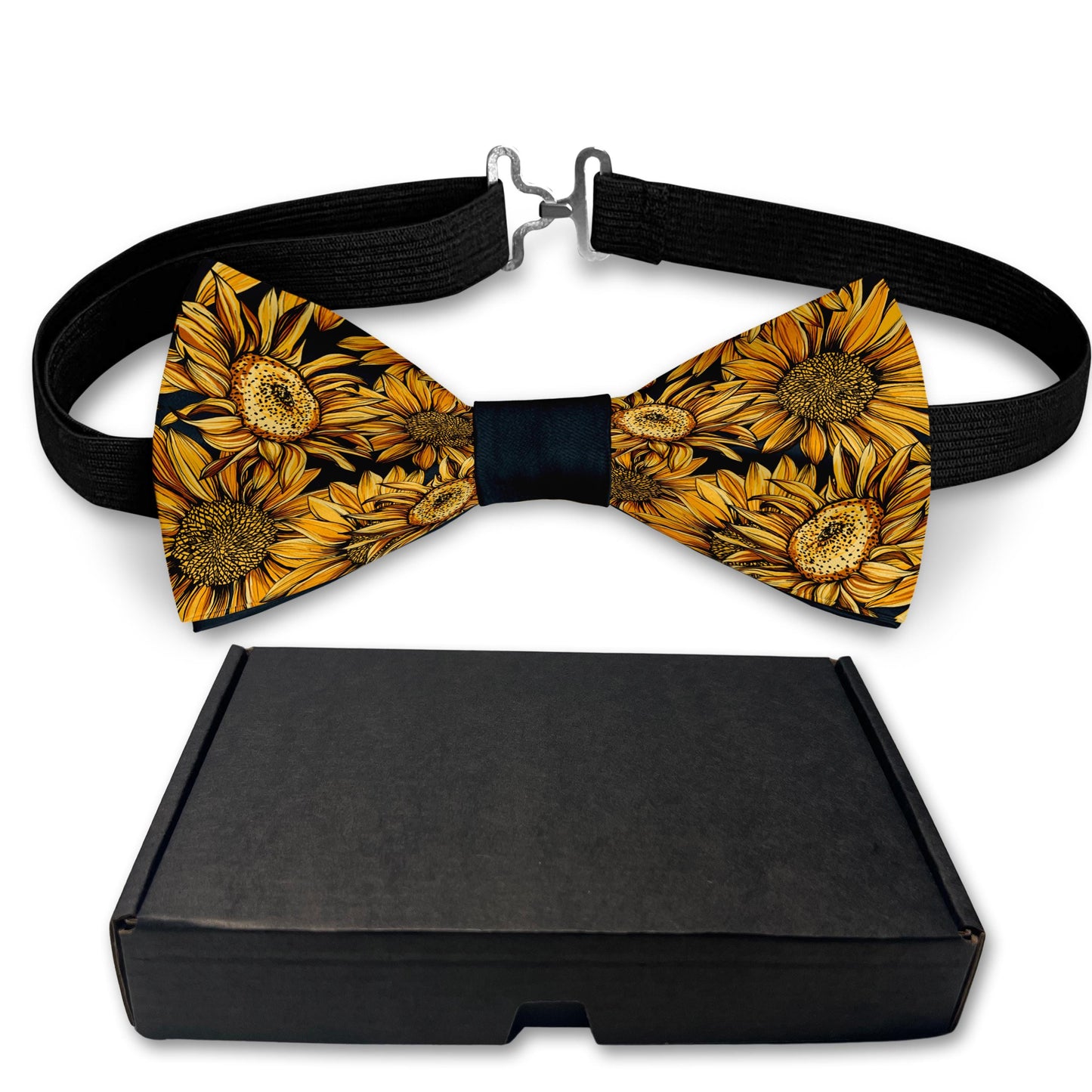 Sunflower blossoms print Bow Tie Bowties
