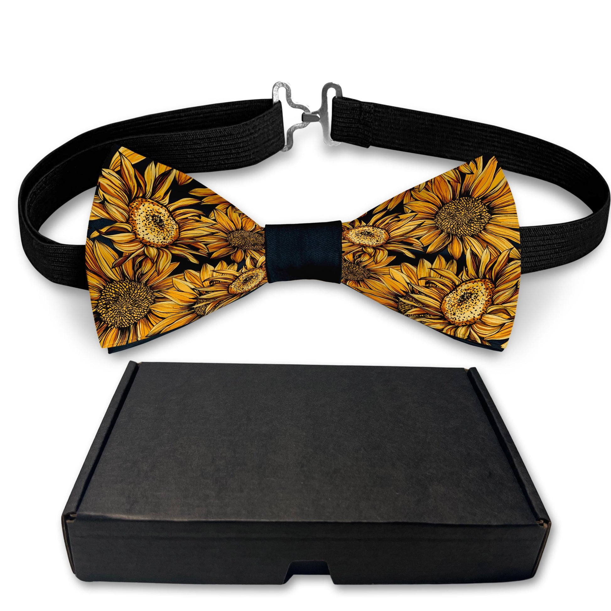 Sunflower blossoms print Bow Tie Bowties