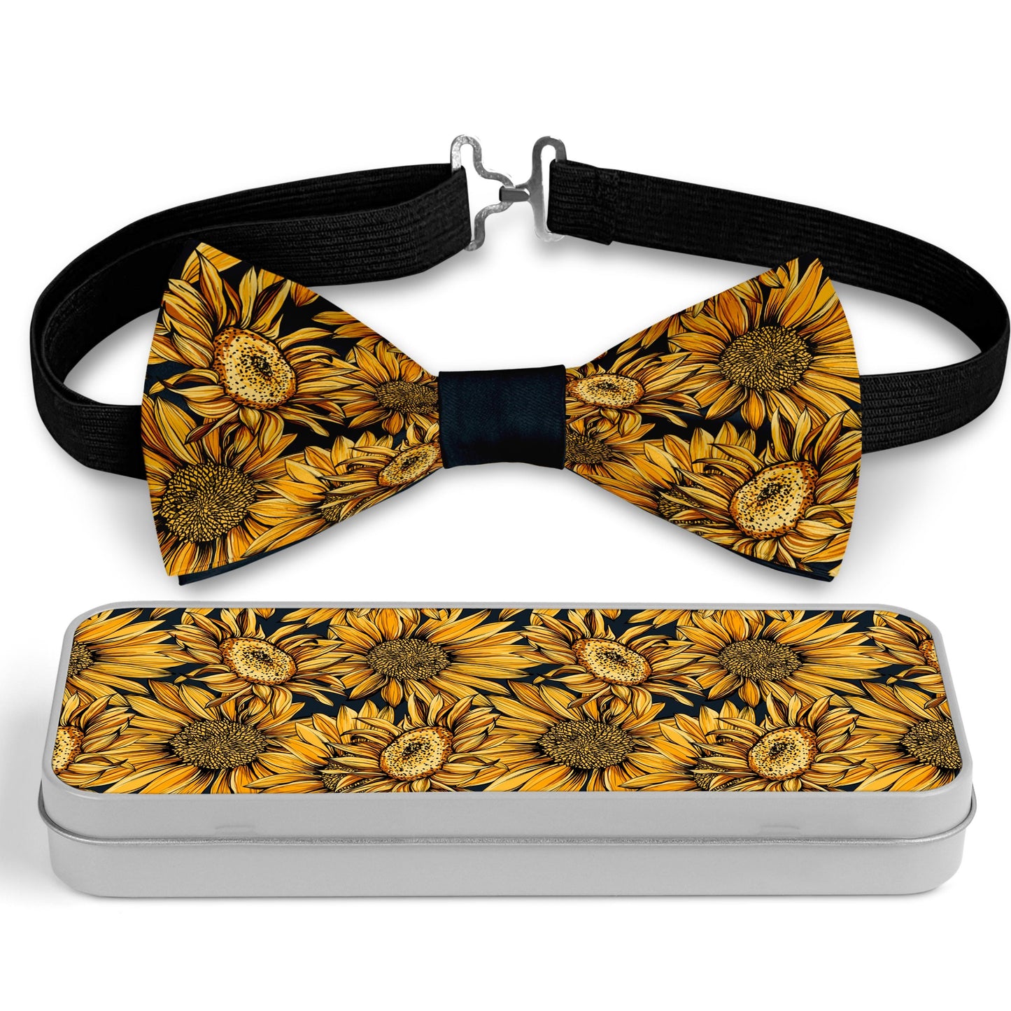 Sunflower blossoms print Bow Tie Bowties