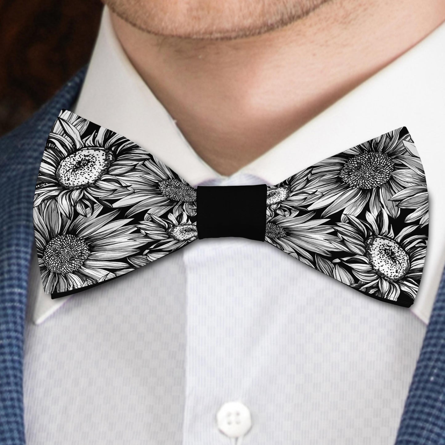 Sunflower blossoms print Bow Tie Bowties