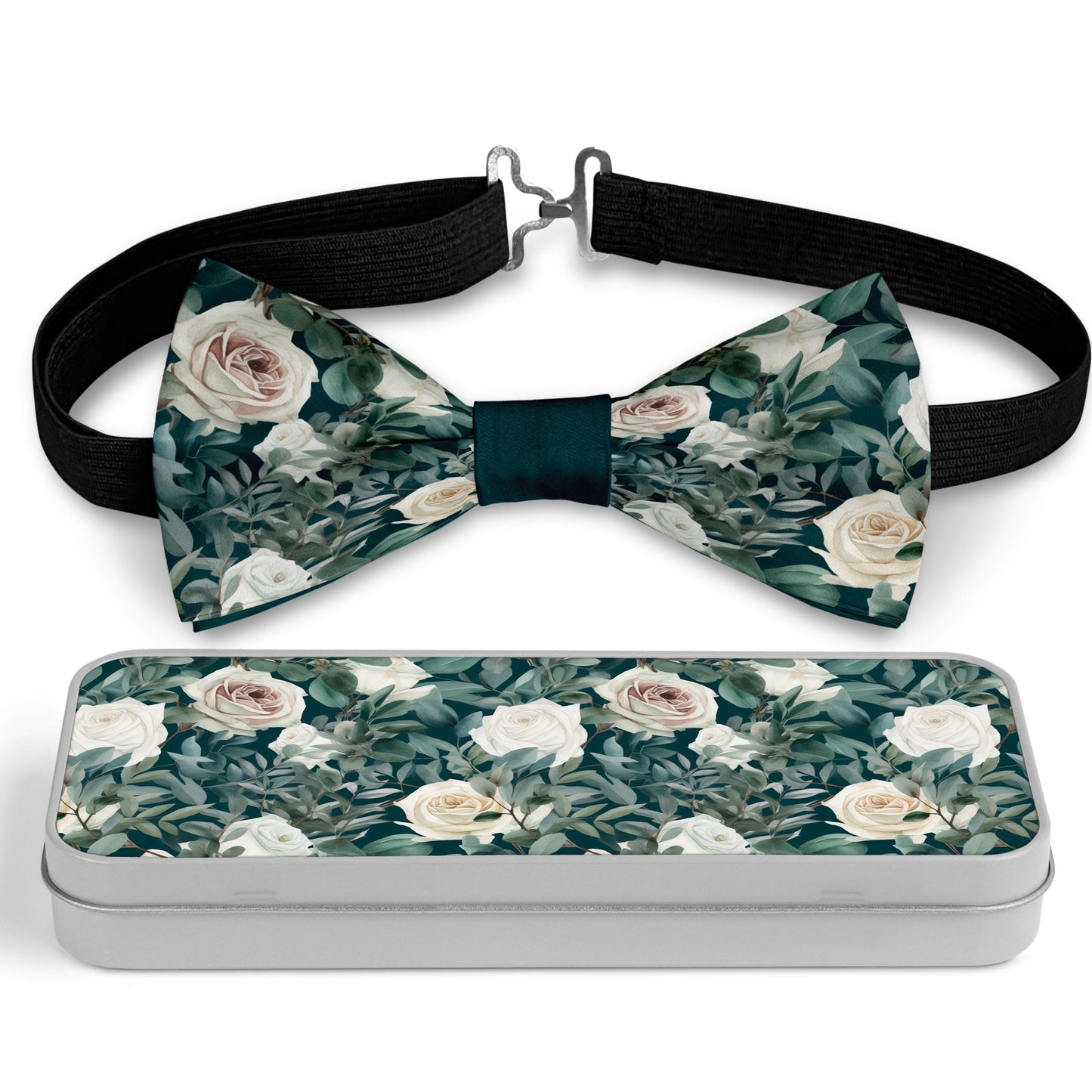 Eucalyptus and Roses Bow Tie Bowties