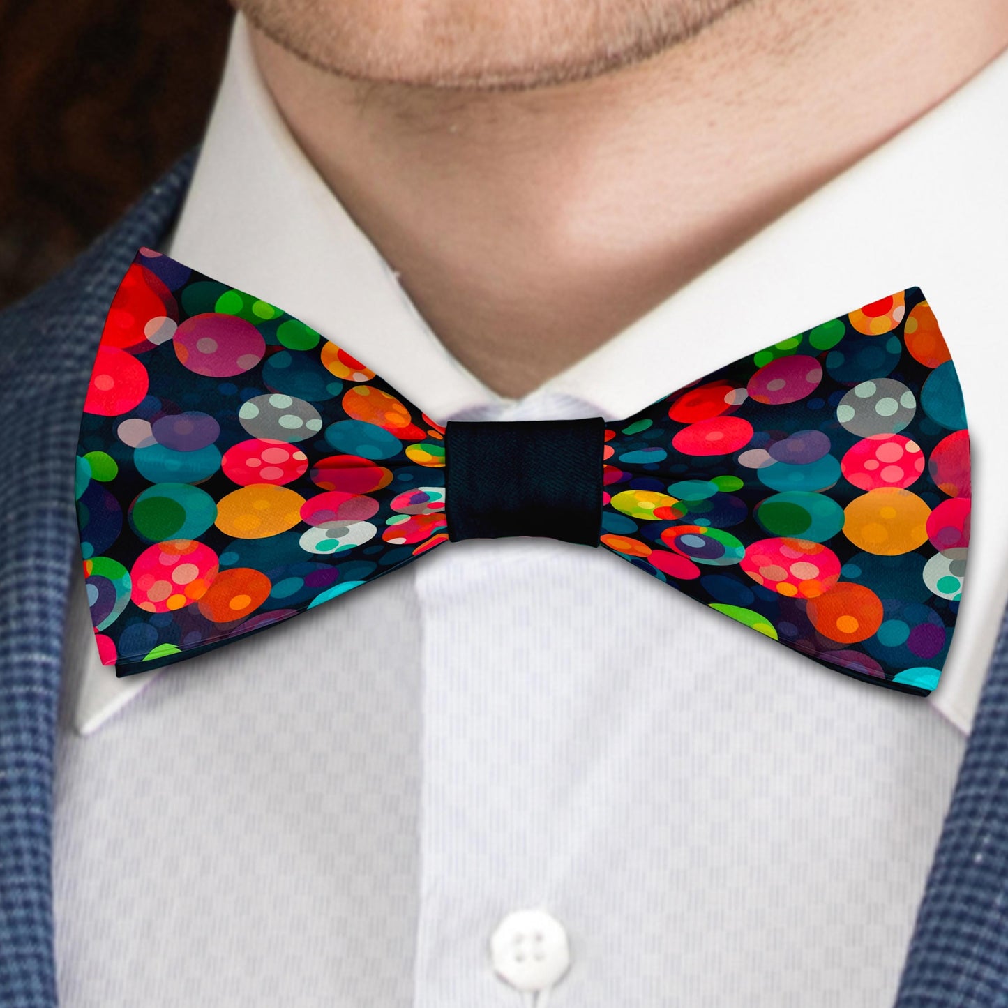 Polka Dot Rainbow Bow Tie Bowties