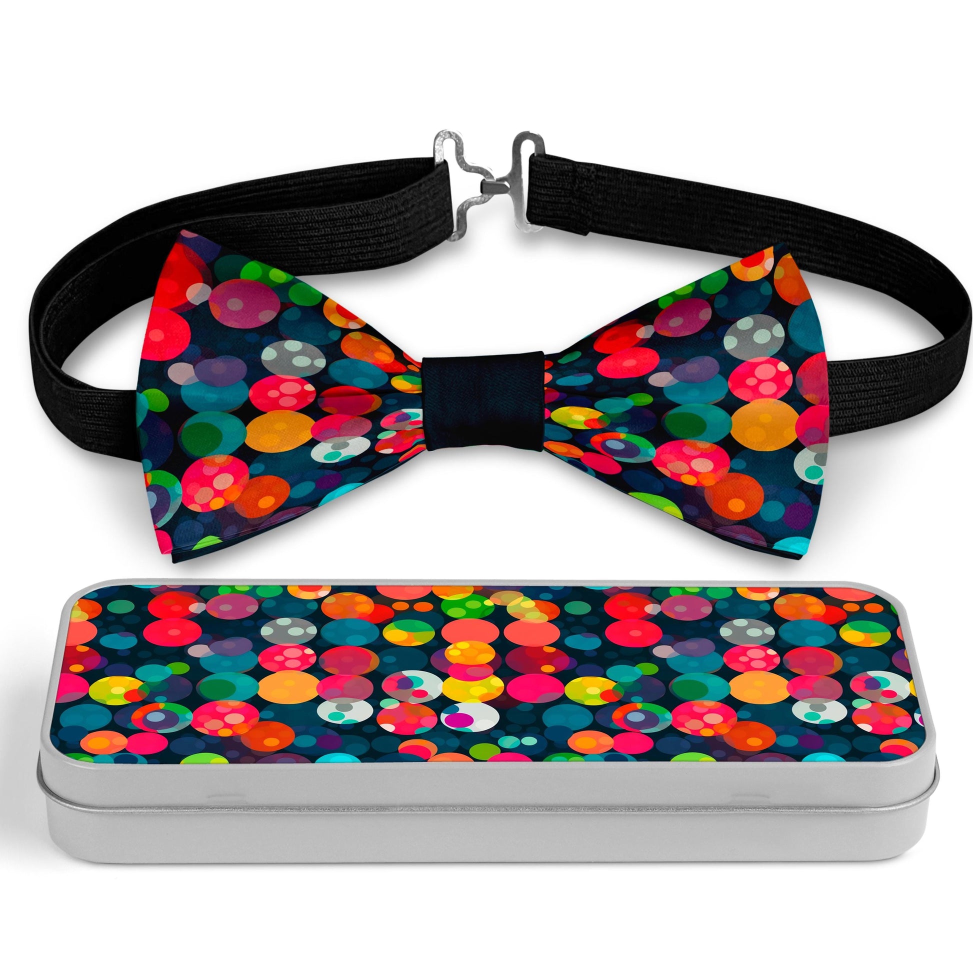 Polka Dot Rainbow Bow Tie Bowties