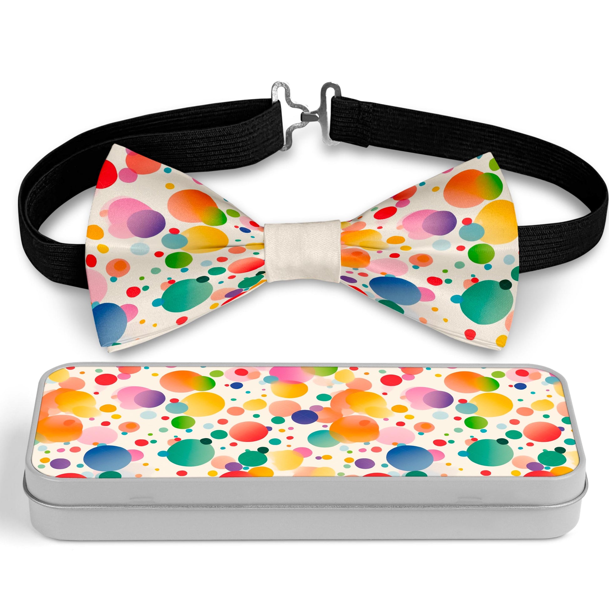 Polka Dot Rainbow Bow Tie Bowties