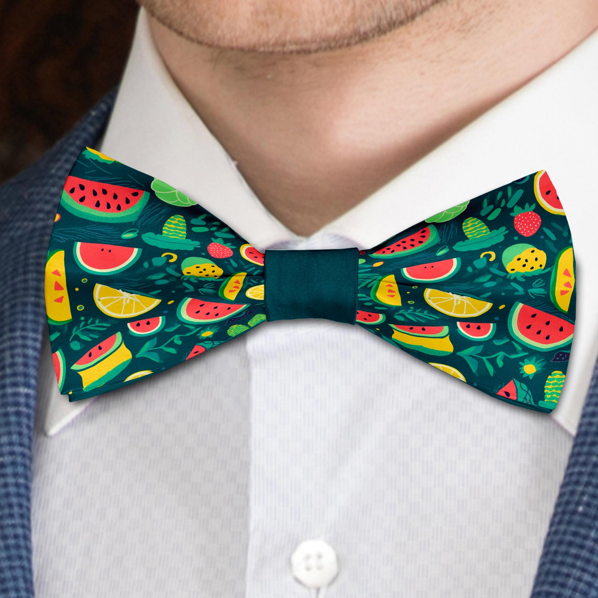 Tropical Print Bow Tie Bowties