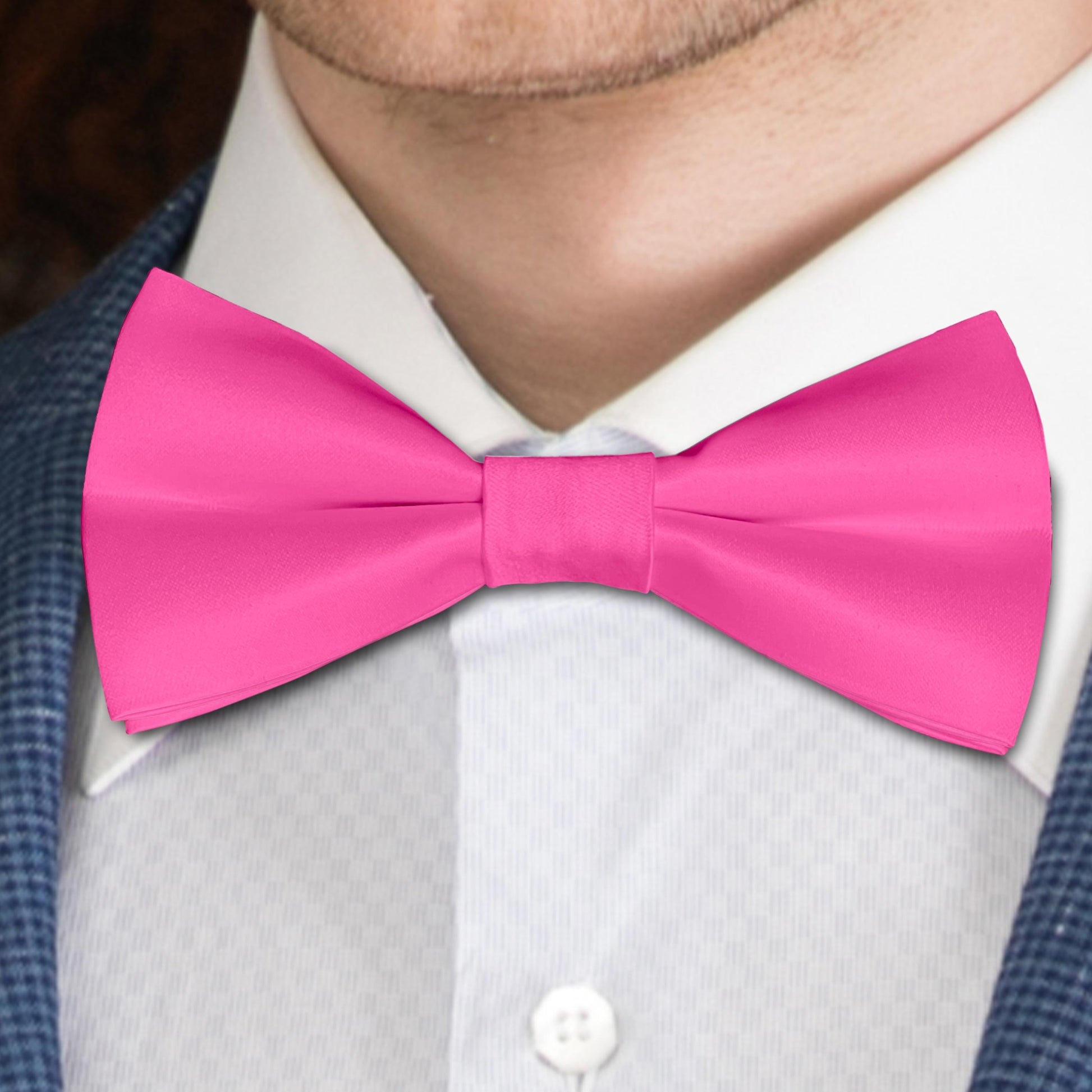 Hot Pink Color Bow Tie Bowties