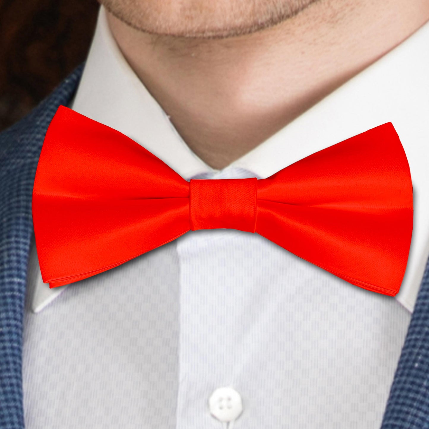 Scarlet Red Color Bow Tie Bowties