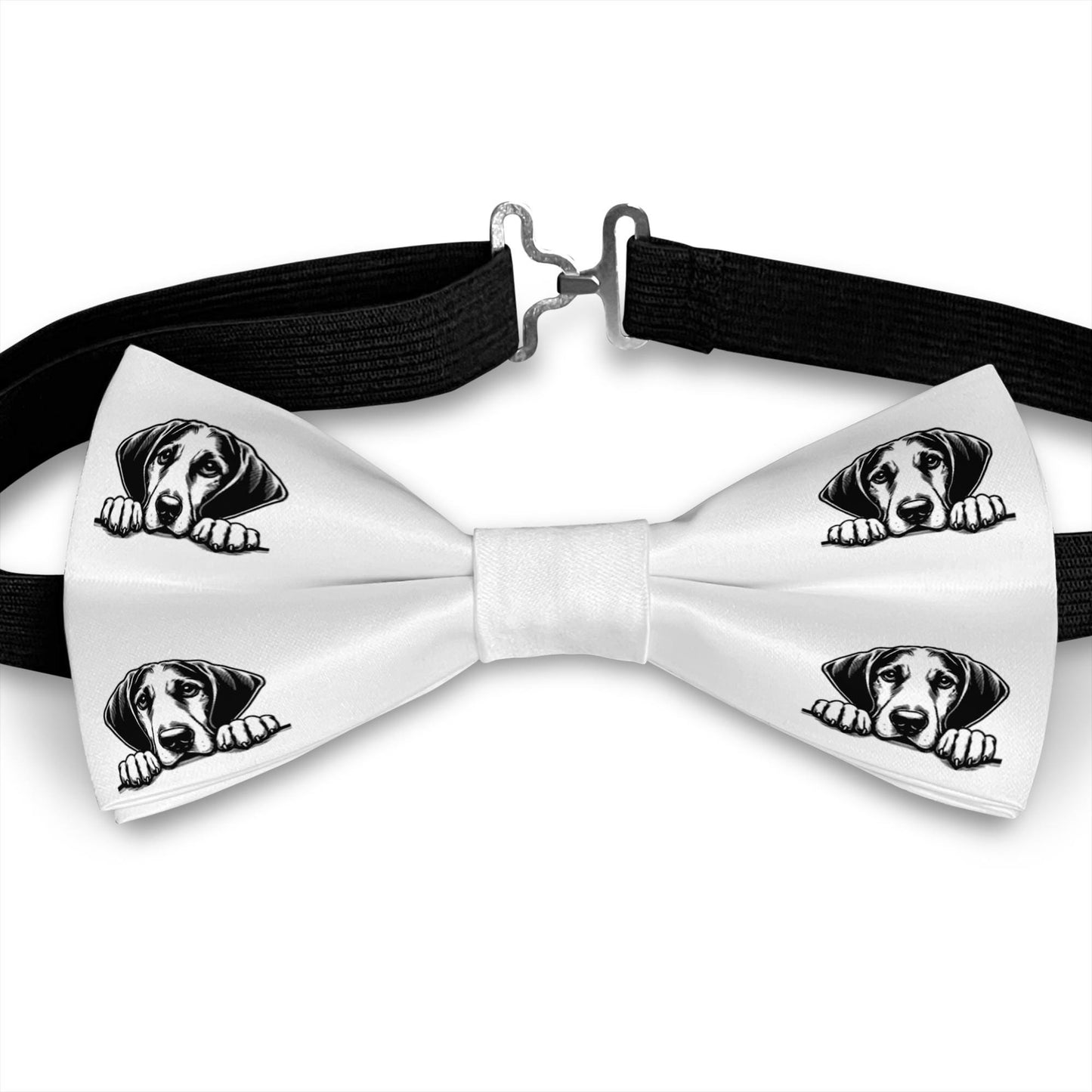 American Foxhound Dog Bow Tie, Handmade Satin Accessory, Dogs Lover Gift Bowties