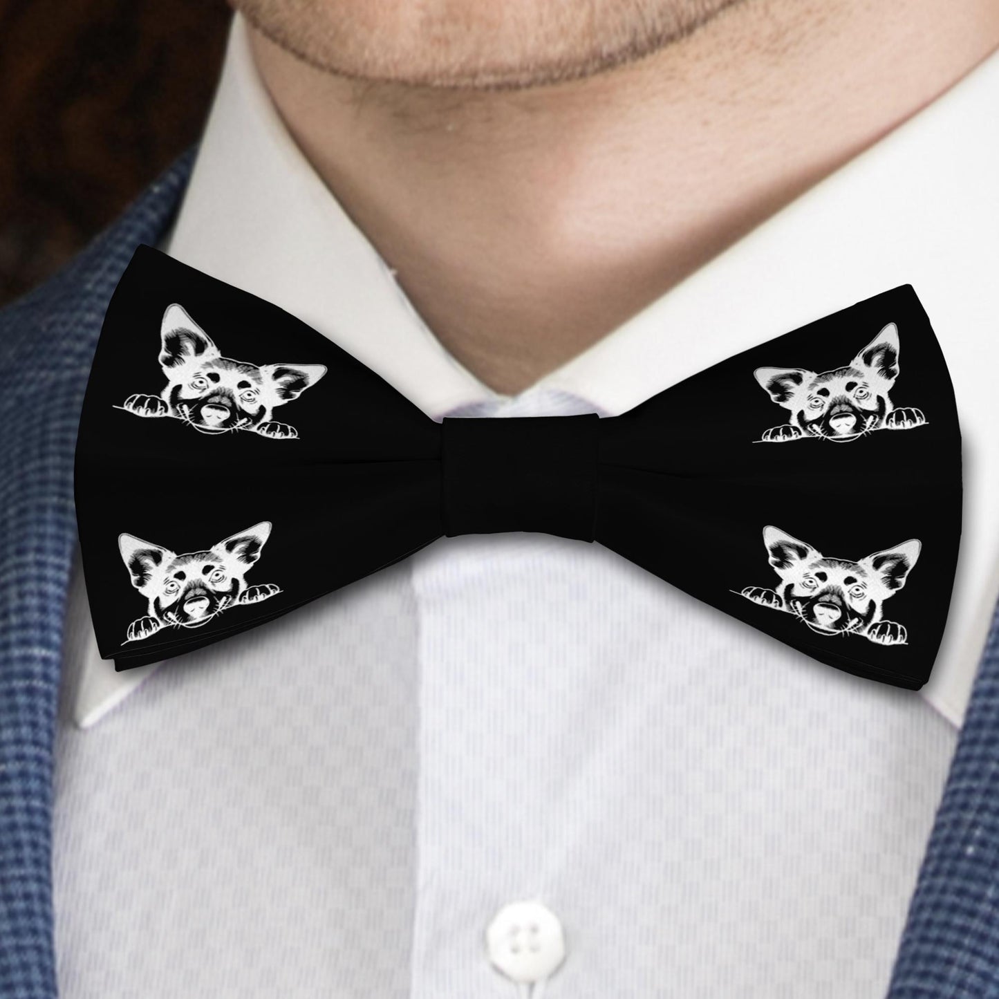 Carolina Dog Bow Tie, Handmade Satin Accessory, Dogs Lover Gift Bowties