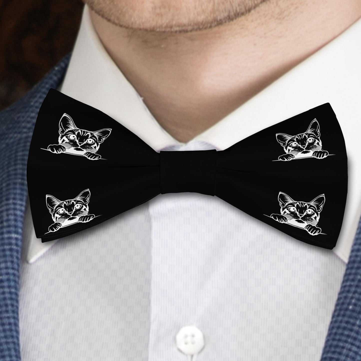 Chausie Cat Bow Tie, Handmade Stylish Pet Accessory, Gift for Cats Lovers Bowties