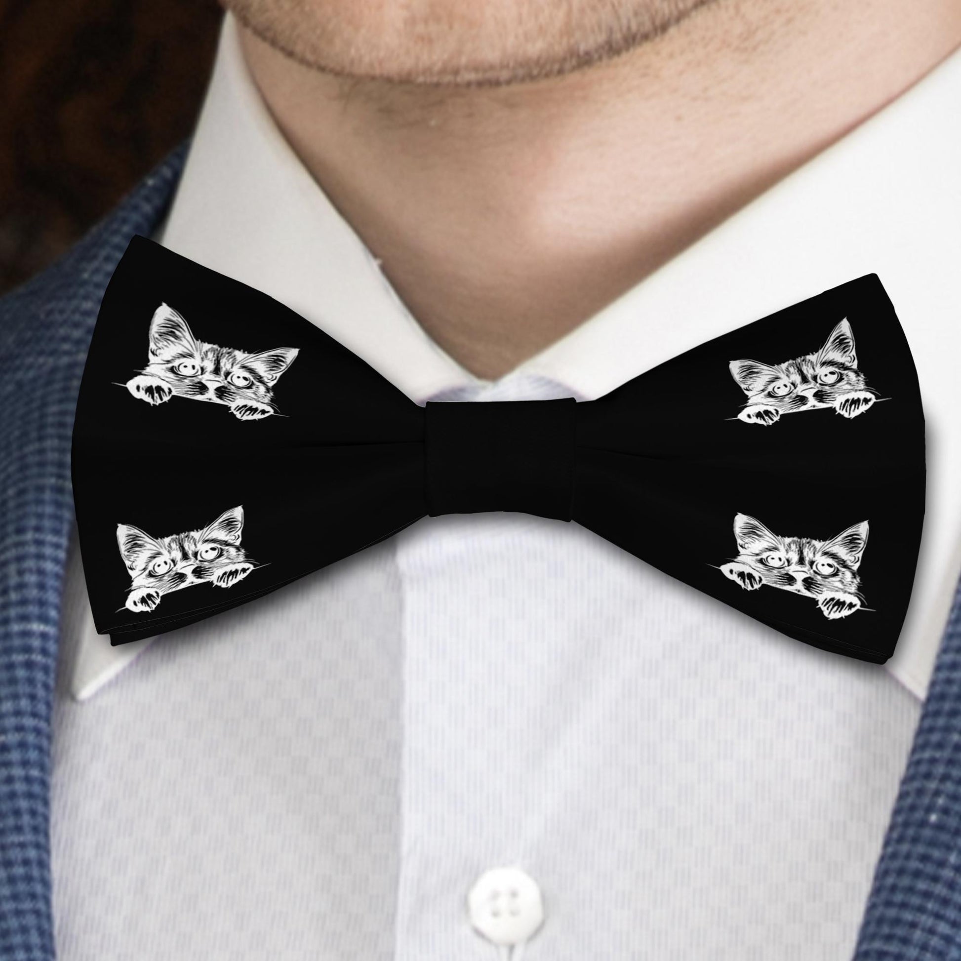 Munchkin Cat Bow Tie, Handmade Stylish Pet Accessory, Gift for Cats Lovers Bowtie Bowties