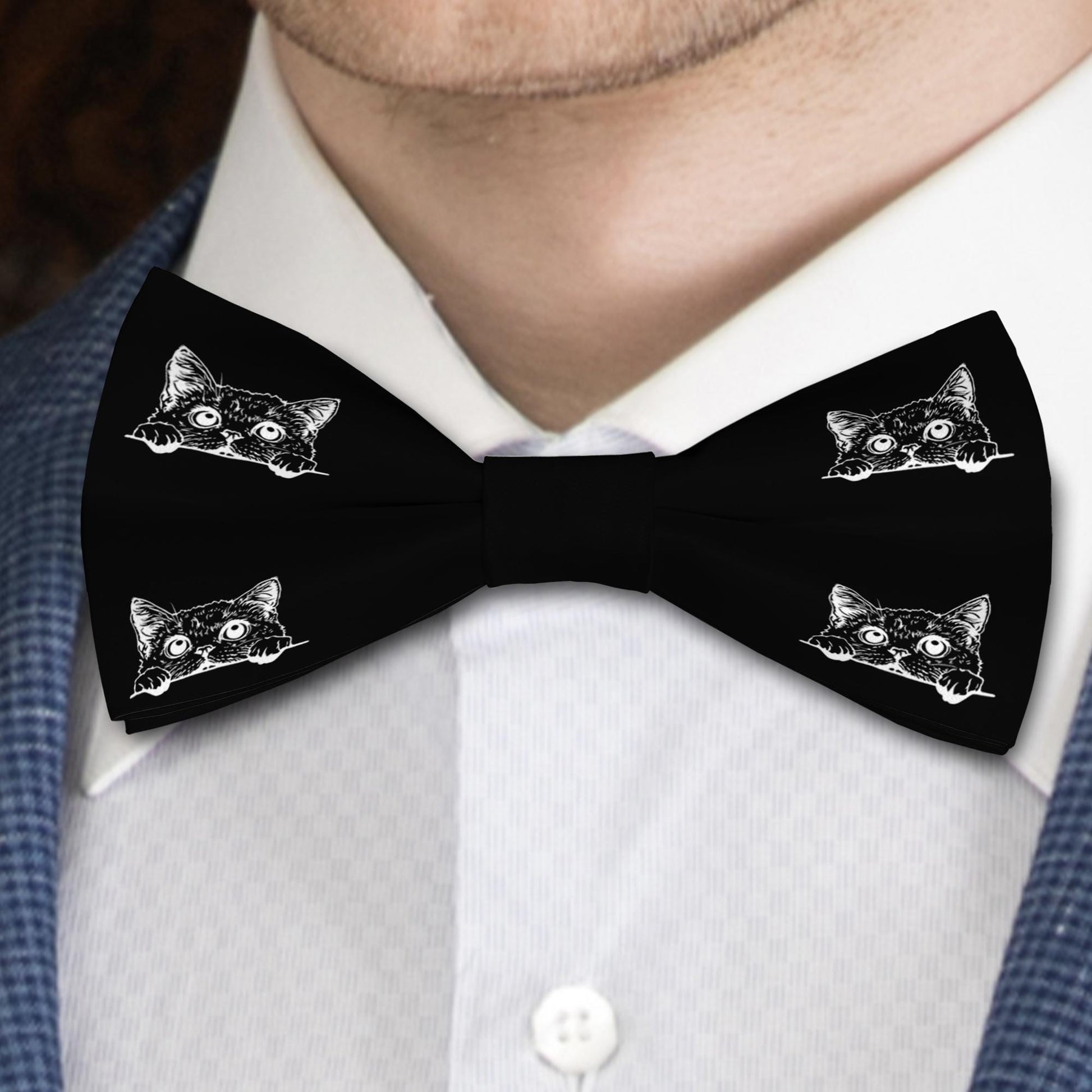 Selkirk Rex Cat Bow Tie, Handmade Stylish Pet Accessory, Gift for Cats Lovers Bowtie Bowties