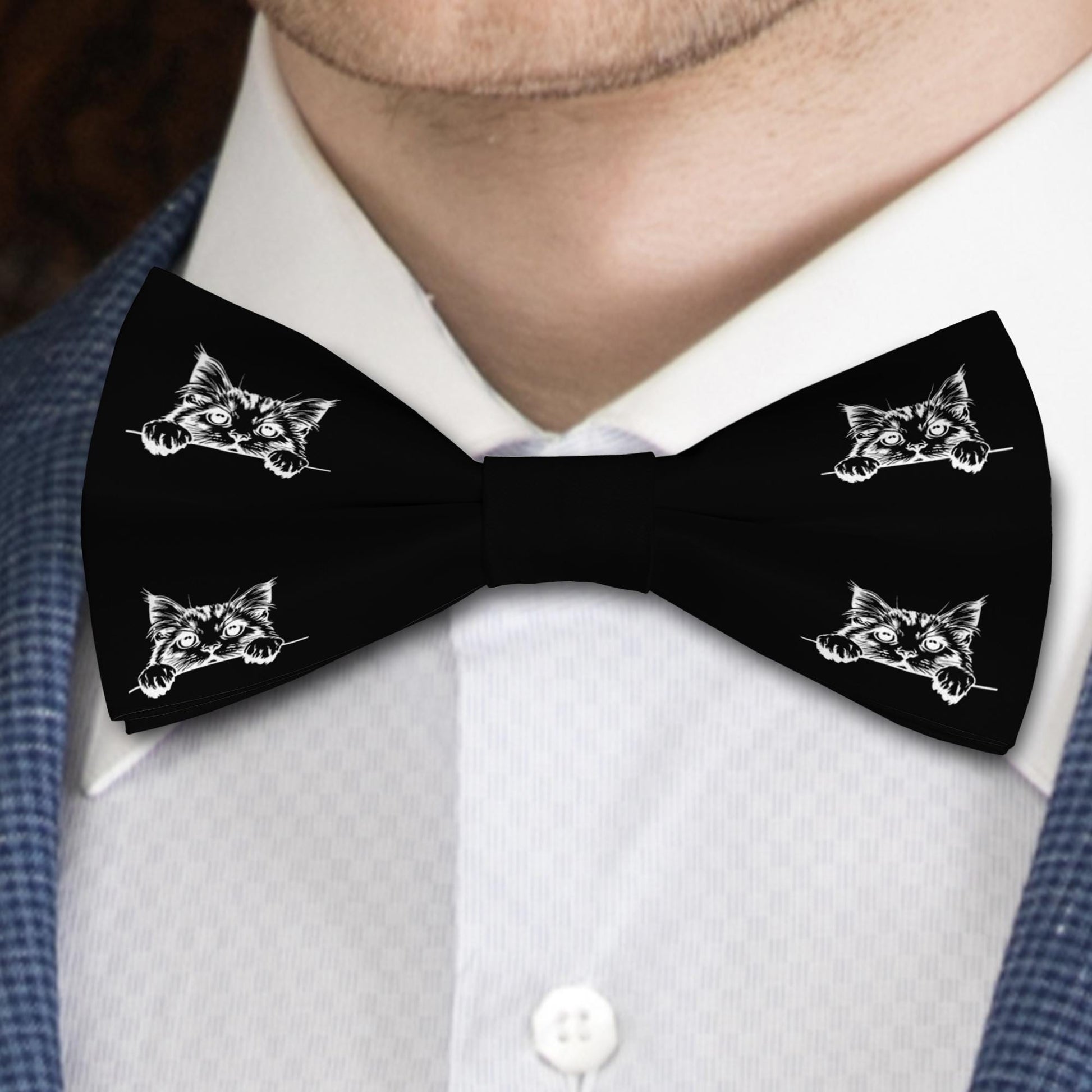 Turkish Angora Cat Bow Tie, Handmade Stylish Pet Accessory, Gift for Cats Lovers Bowtie Bowties