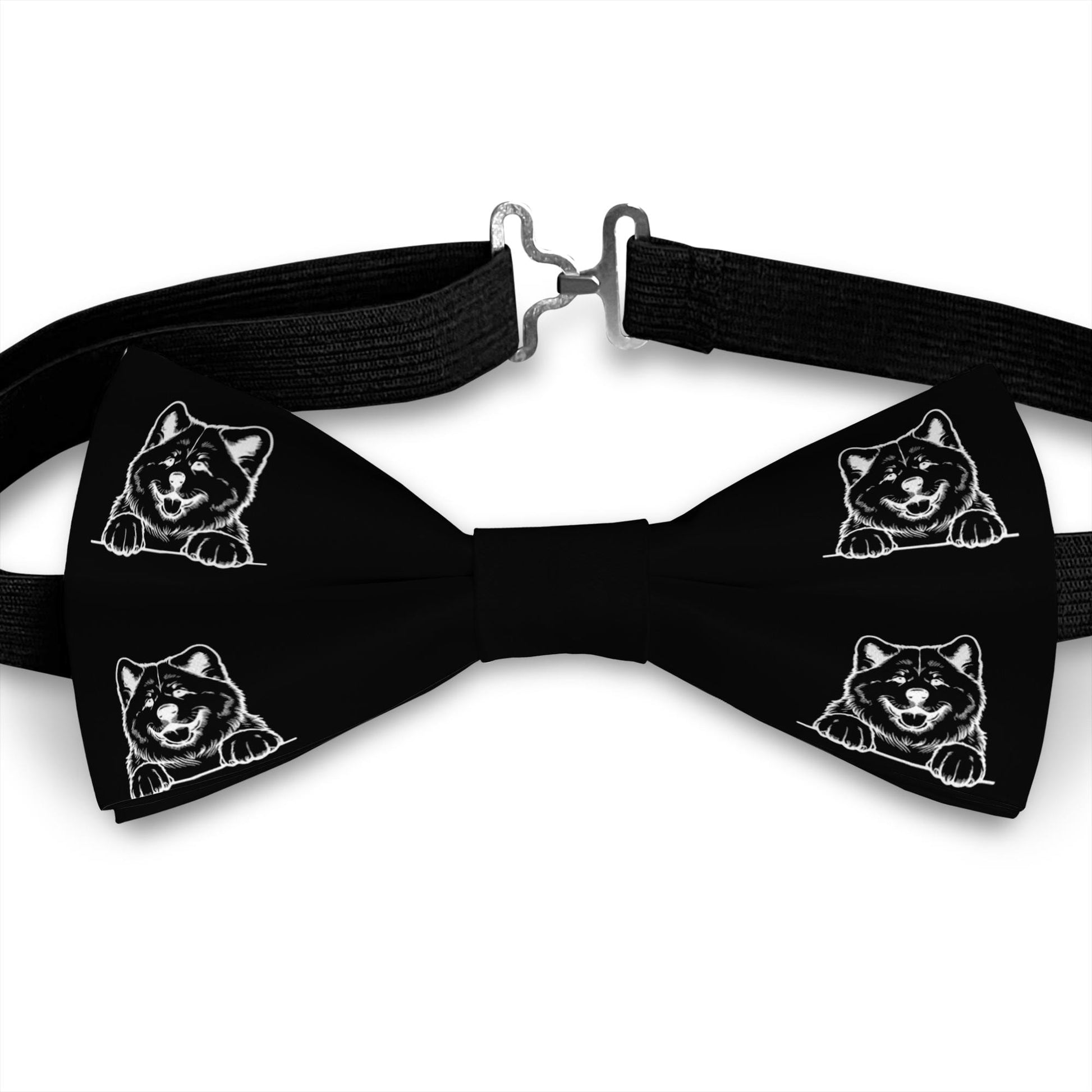 Akita Dog Bow Tie, Handmade Satin Accessory, Dogs Lover Gift Bowties
