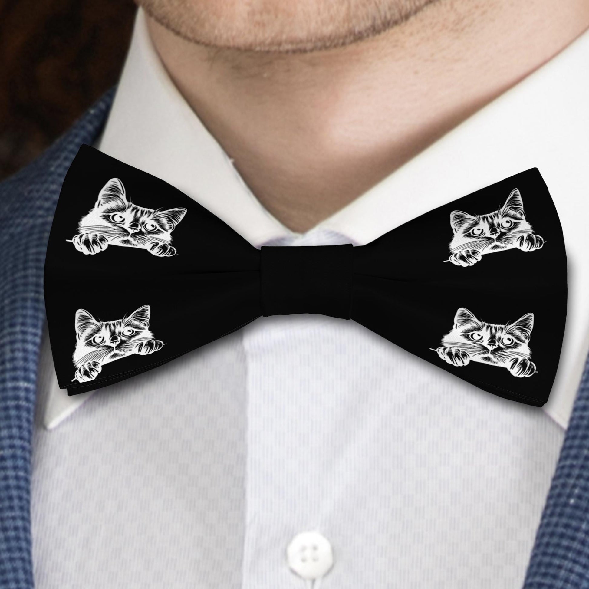 Cymric Cat Bow Tie, Handmade Stylish Pet Accessory, Gift for Cats Lovers Bowties