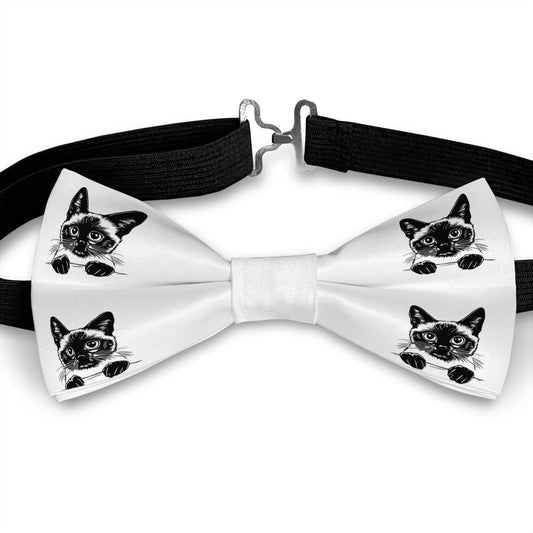 Siamese Cat Bow Tie, Handmade Stylish Pet Accessory, Gift for Cats Lovers Bowtie Bowties